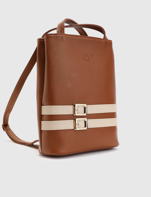 Anke Saddle Brown Floater Leather Women's Backpack
